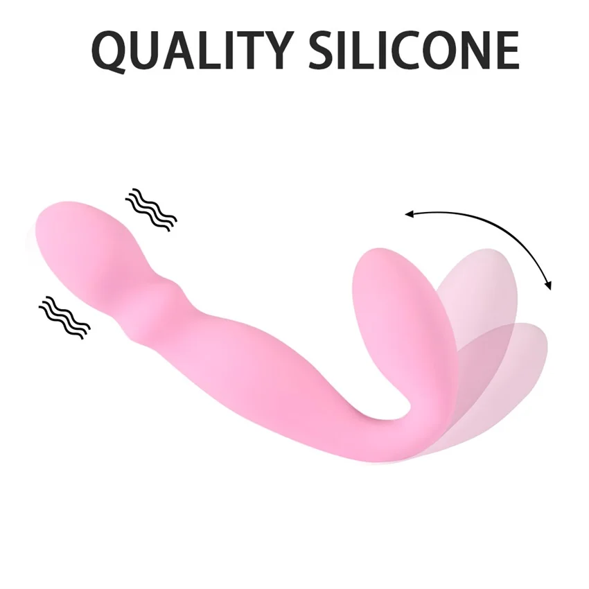 Двойные двигатели вибратор Strapon G Spot влагалище массажер Анальная пробка секс