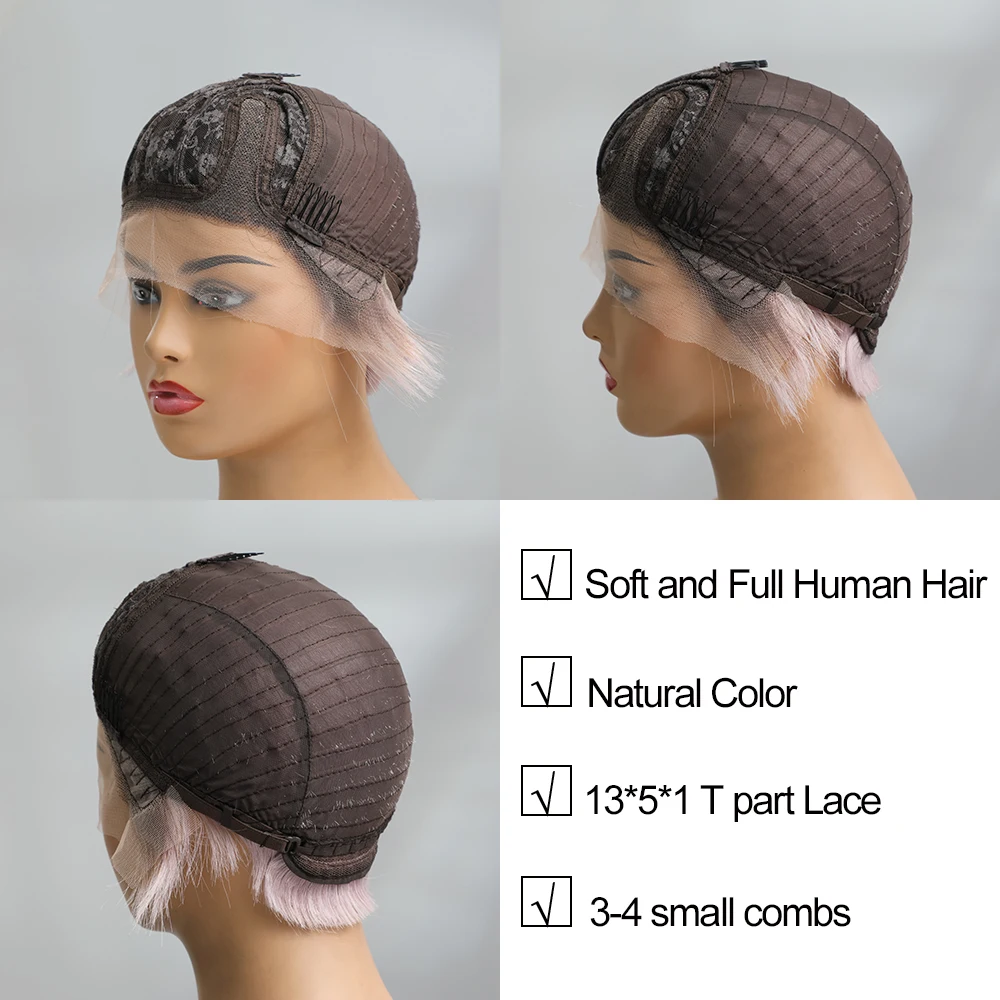 HAIRCUBE светильник-фиолетовые розовые человеческие волосы парики с боковым