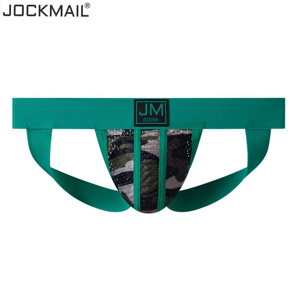 Трусы-брифы JOCKMAIL мужские пикантное нижнее белье камуфляжные сетчатые