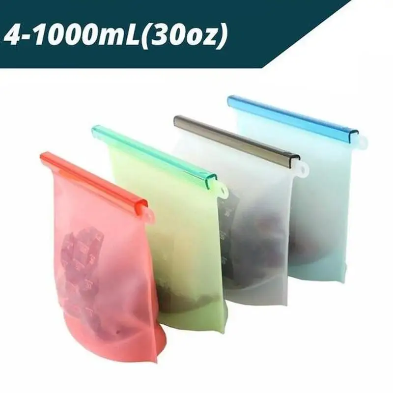 Пакет для холодильника Ziplock Кухня органайзеры многоразовые силиконовые