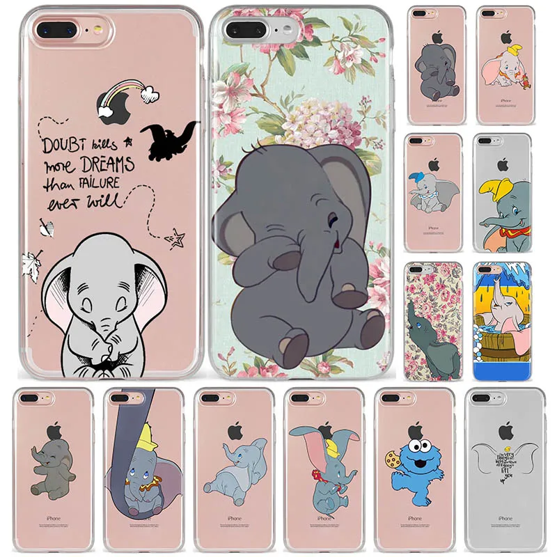 Силиконовый чехол с изображением животных Дамбо Винни для iPhone X XS MAX XR 8 7 6 6S Plus 5 5S SE XS MAX, чехол для телефона
