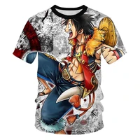 new one piece luffy teenager t shirt casual tshirt homme o neck streetwear kid t shirt boys clothes t shirt anime summer top tee