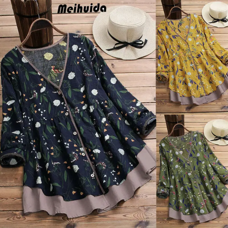 Женская винтажная блузка с длинным рукавом этнический цыганский стиль богемный