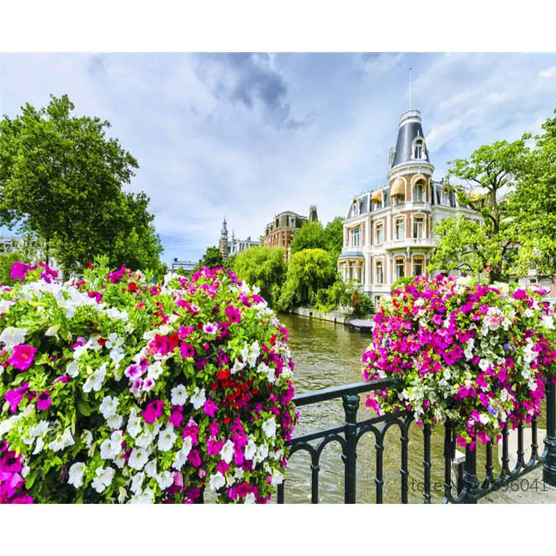 Картина по номерам рамки Раскраска домашний декор картины пейзаж дерево цветок