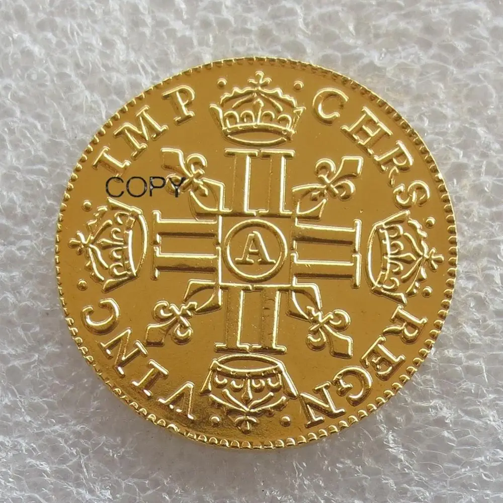Франция 1651 A Луи XIIII, Луи д, или a la meche longue, Париж, Gadoury позолоченные монеты