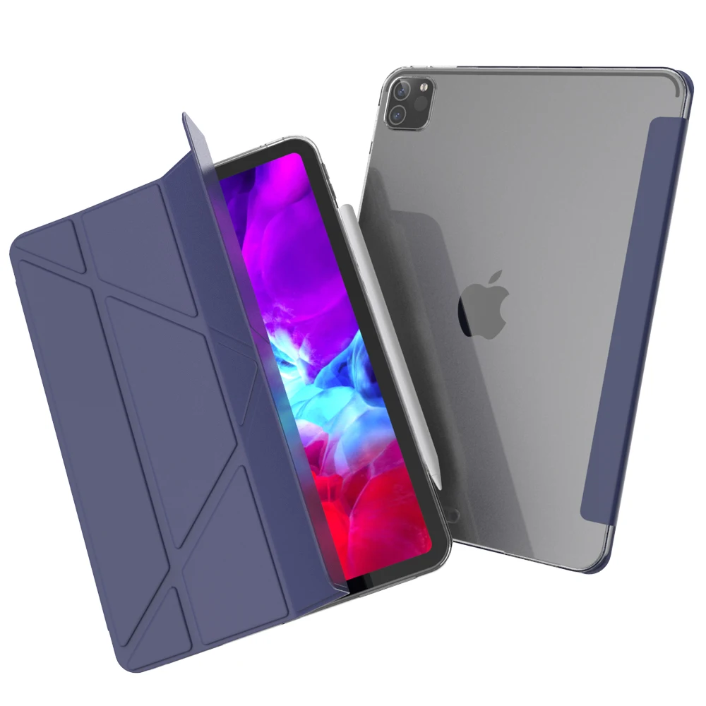 Чехол для iPad Pro 11 чехол 2020 2021 умный из искусственной кожи 12 9 прозрачный мягкий