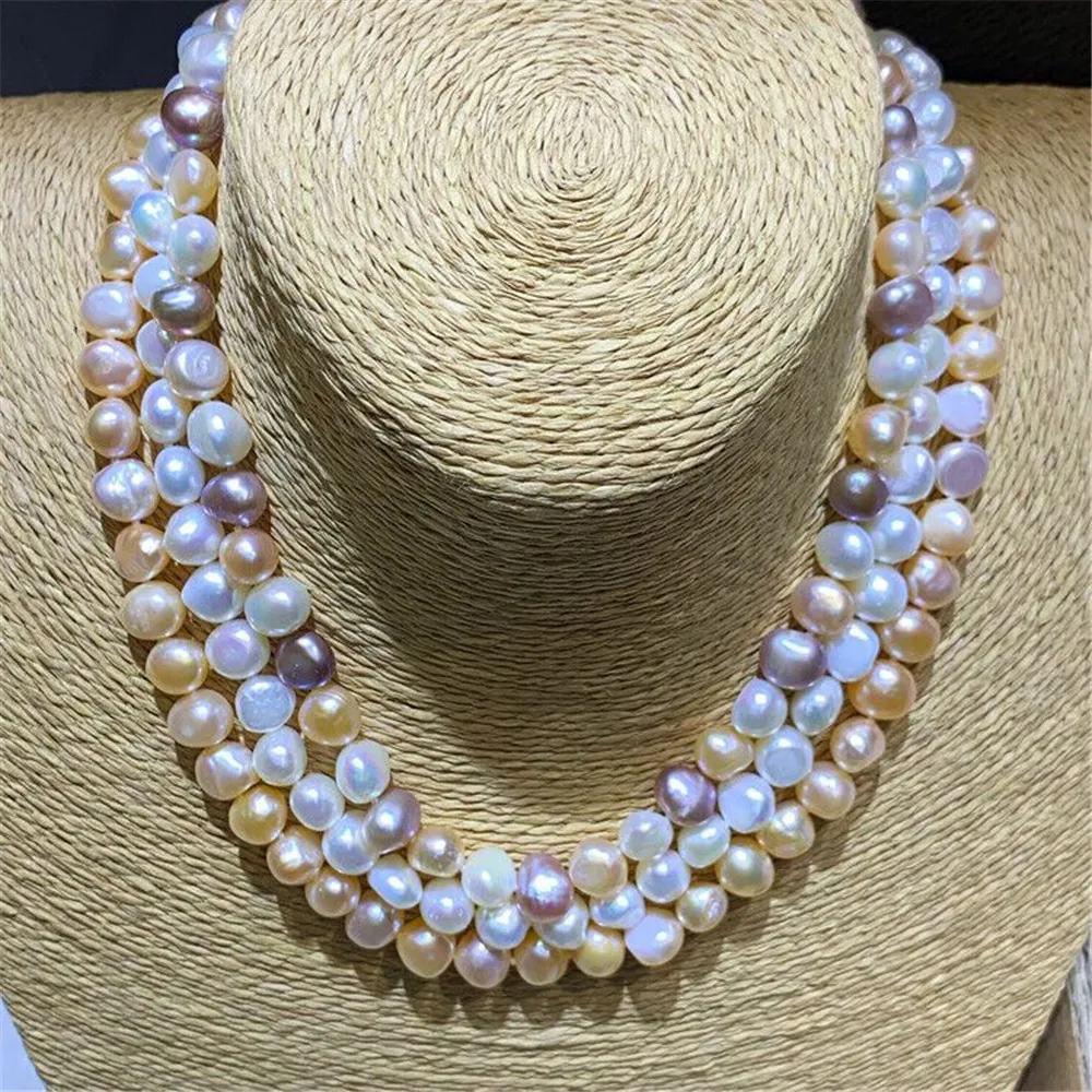 

YKNRBPH Women's S925 Sterling Silver Baroque Pearl Necklace Girls Party/Weddings Pearl Chains