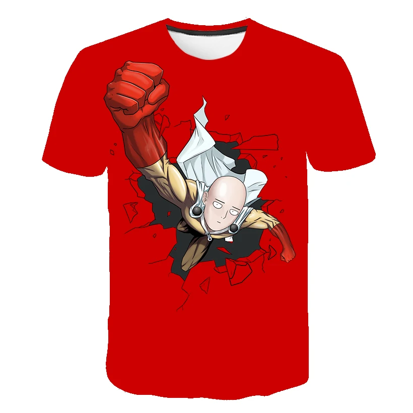 Футболка One Punch Man Saitama мужская летняя футболка с 3D принтом японского аниме Детская