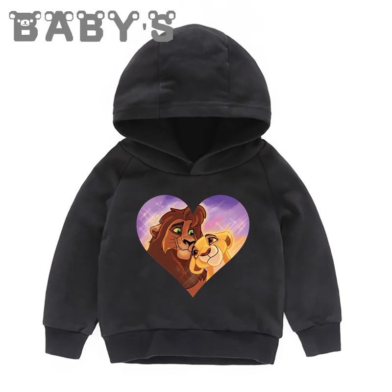 Детские толстовки с капюшоном детские забавные изображением Льва короля Муфасы