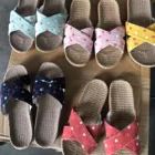 2021 женские летние повседневные сланцы, пляжная обувь, женские домашние льняные тапочки в богемном стиле, шлепанцы с цветочным бантом, сандалии # G