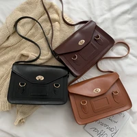 2021 new women handbag cute solid color small pu leather portable shoulder bag womens luxury brand handbags