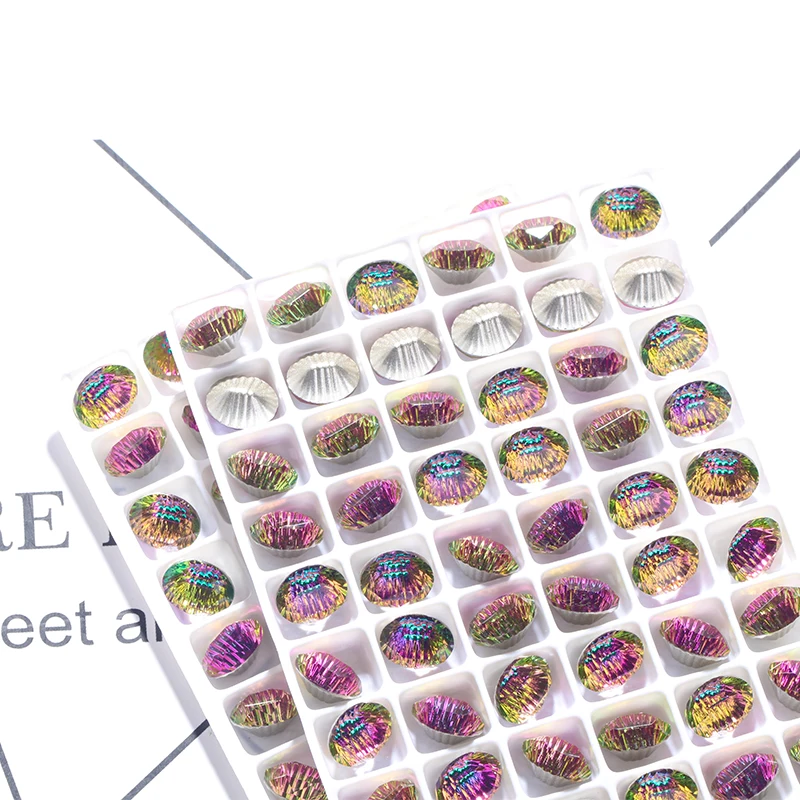 

8x10mm Oval Shape Shiny Rhinestones AB Color Pointback Fancy Stones Rhinestone Good Quality Glass Strass Loose Rhinestones