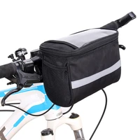 bicycle insulation front bag mountain bike handlebar bag basket with reflective strip bicycle accessories insulation bag