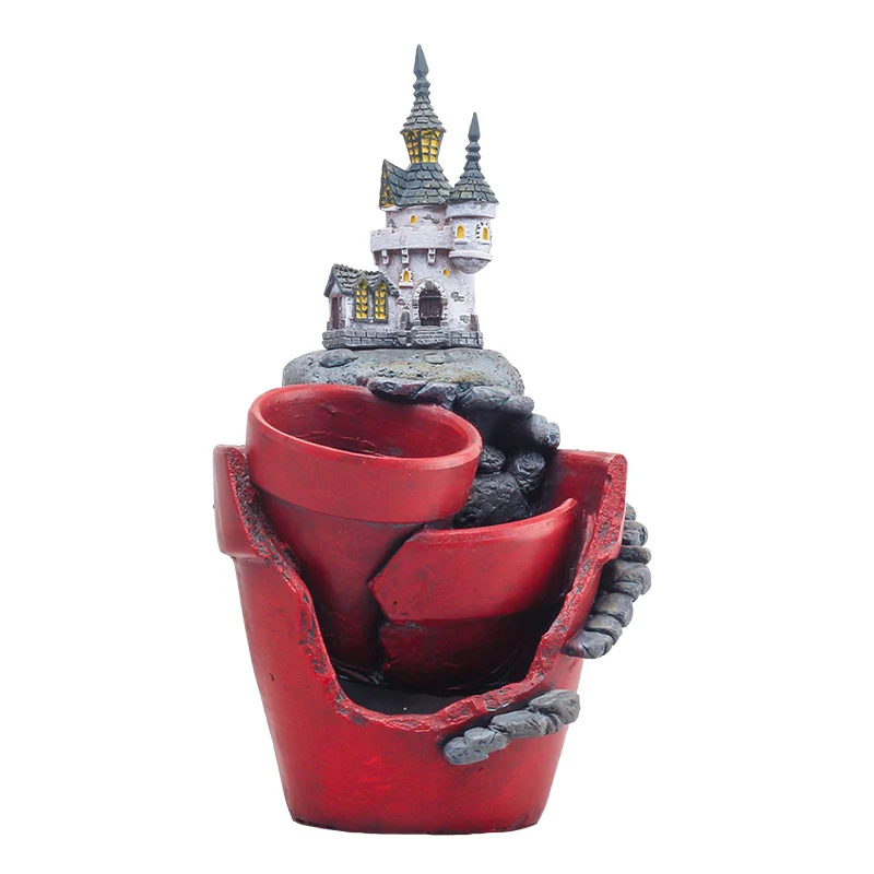 Magic Castle Y. DSHH Flower Pot Sky Garden Planter Maceteros Decor Succulent Plant Pots Balcony Table Desktop Decoration Multi-pot Cute Mini - Color: Magic Castle