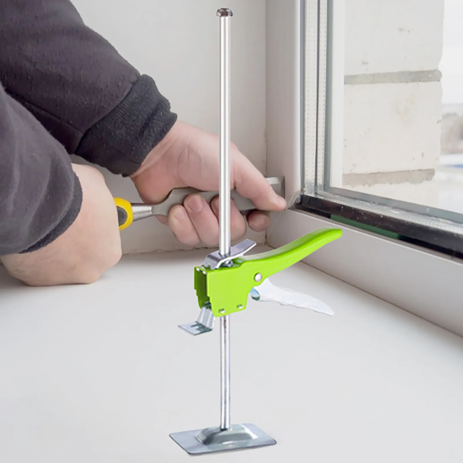 

2 pcs Labor saving Arm Professional-Grade Constructed Door Use Board Lifter Tile Height Locator Wall Leveling Lifting Tool