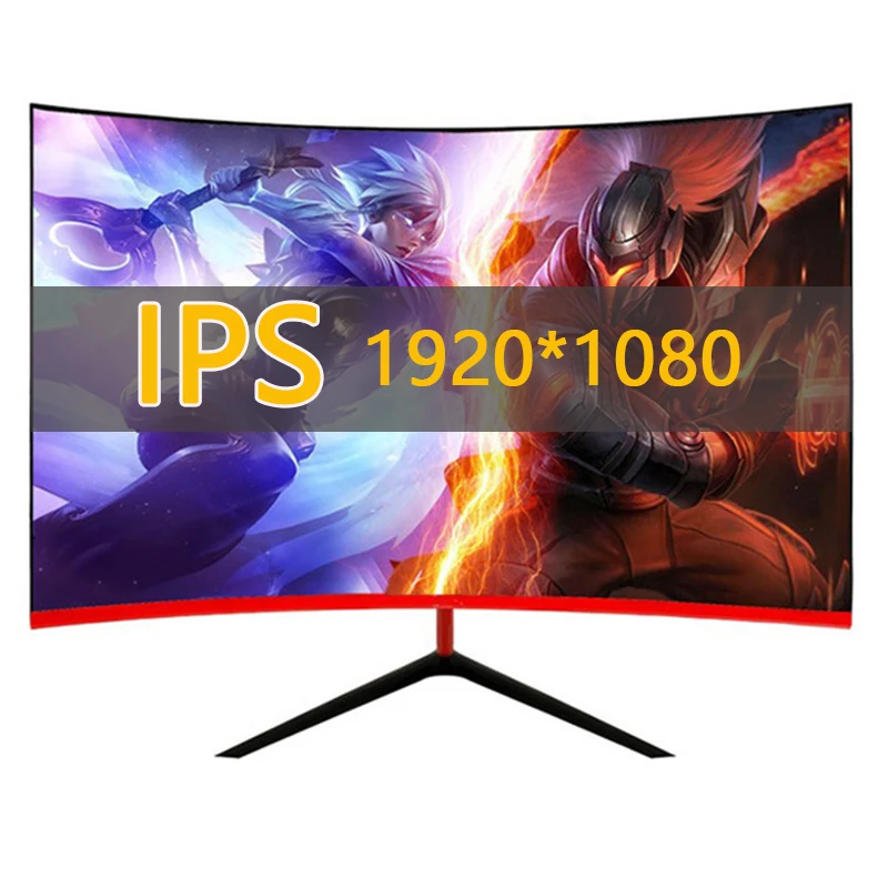 Монитор IPS 24 'с изогнутым ЖК-дисплеем HD игровой монитор для ПК 1920*1080 75 Гц HDMI
