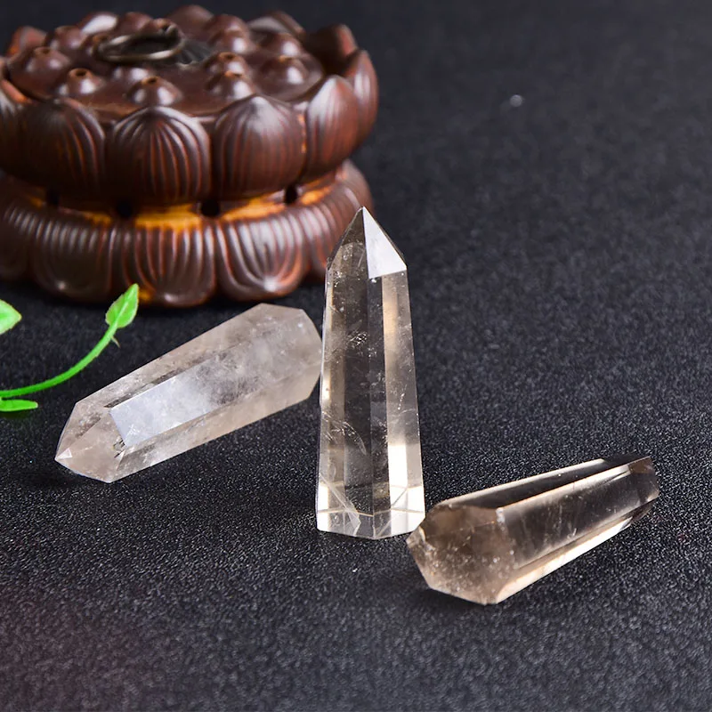 1 шт. натуральный кристалл дымчатого кварца ТОЧКА энергии Рейки шестигранная