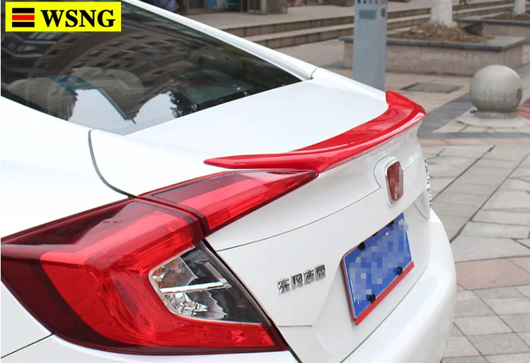 

For honda civic spoiler 2016 2017 2018 High Quality ABS Material For Honda new Civic spoiler Multiple colors to choose from