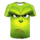 Новая футболка с 3D принтом, зеленая футболка с рисунком фильма, топ, модная футболка с милым рисунком животных для мужчин и женщин, модная одежда, футболка