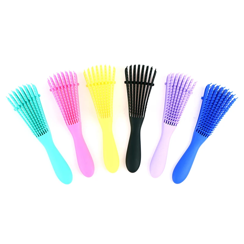 

1PC Solid Color Hair Comb Hair Brush Detangling Brush Massage Salon Home Various Curly Hair Tool