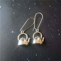 teapot earrings kettle earrings tea pottableware jewellery foodie coffee lover jewelry barista earrings hot beverage