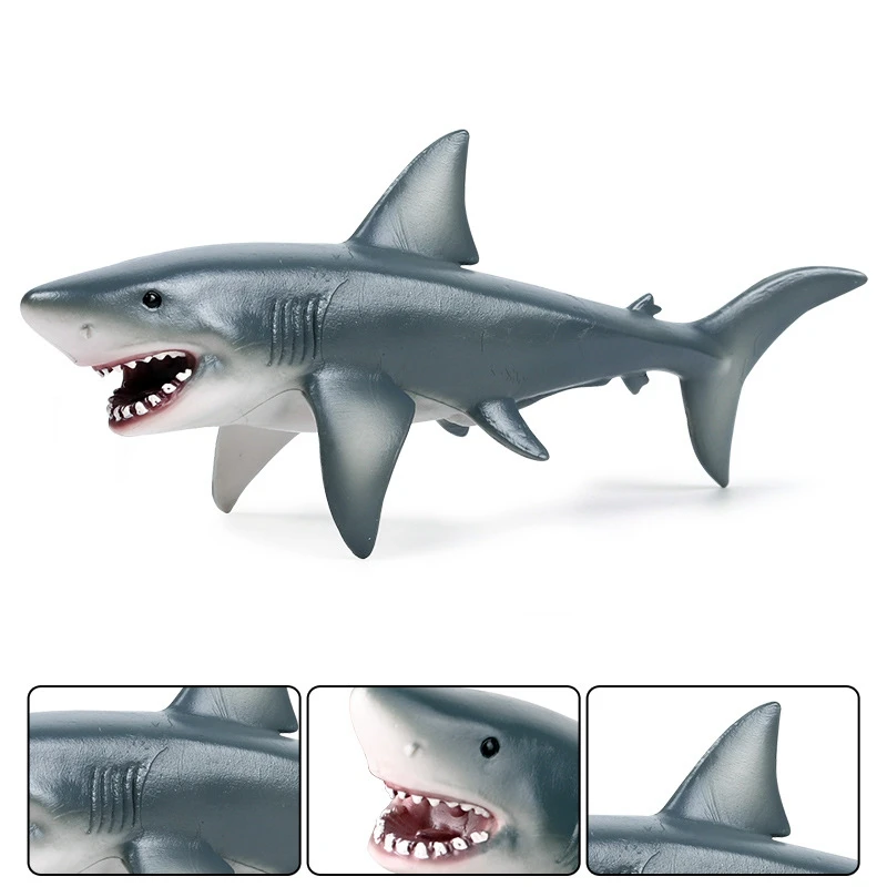 

Ocean Sea Life Animals Great White Shark Animal Model Pvc Figurines Simulation Models Toys