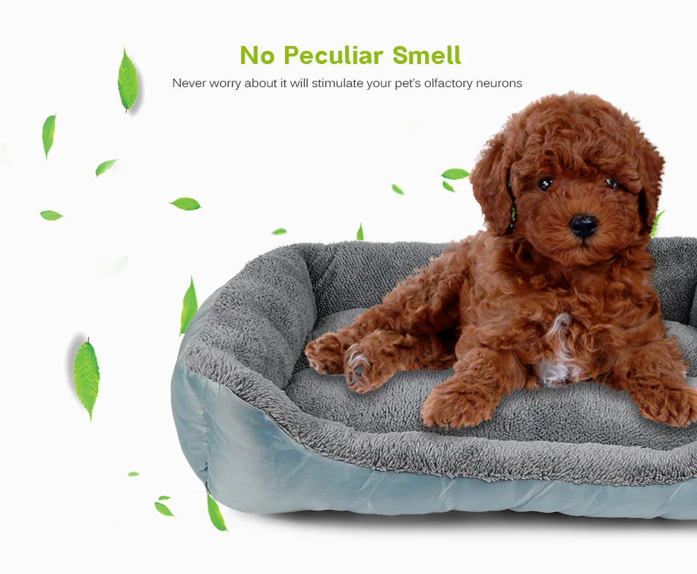 Pet Dog Bed Cushion House Mat Ultra-soft Paw Print Water-resistant Dog Cat Warm Bed Fits Most Pets Warm Dog Blanket Winter Beds