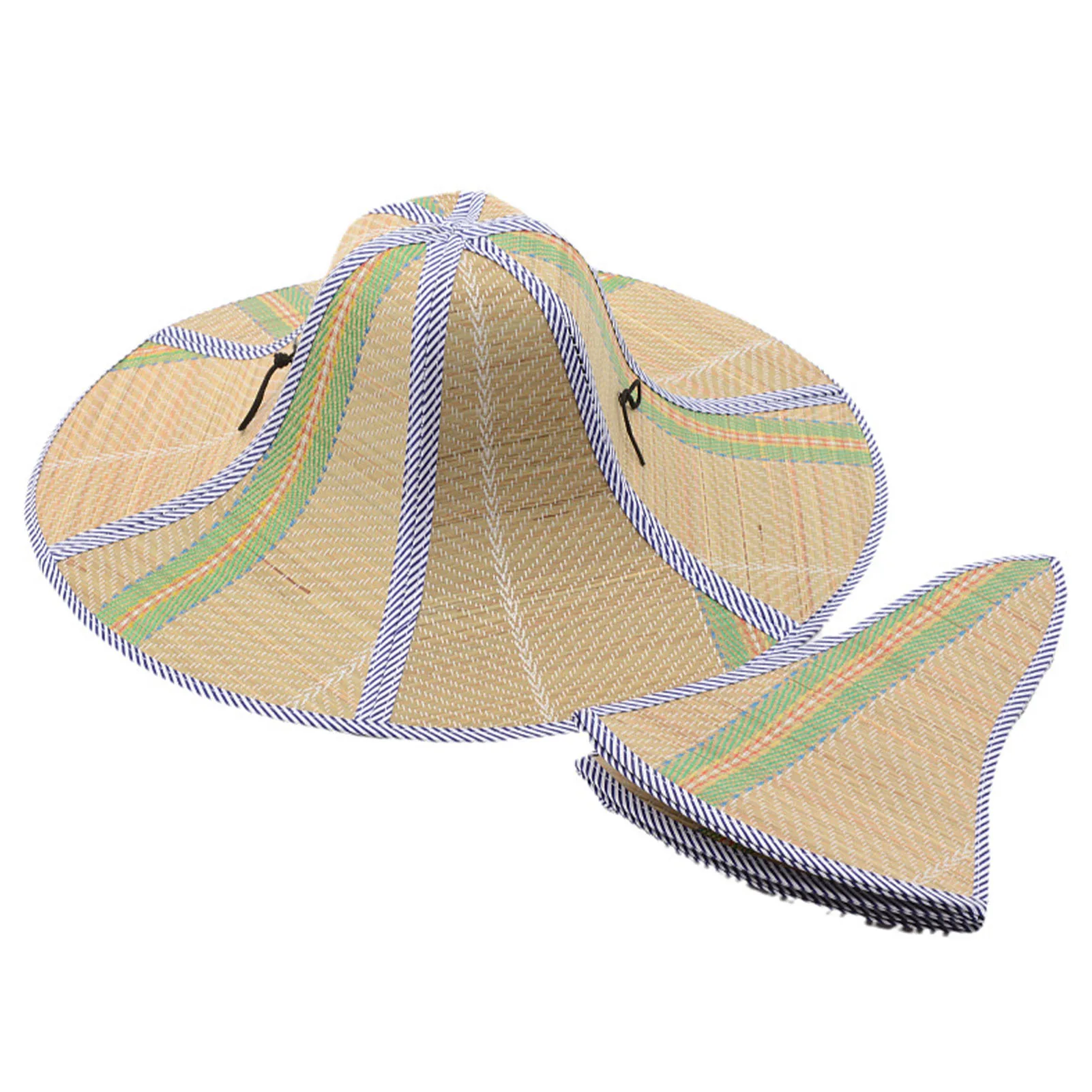 

Summer Wide Brim Fishing Mens Straw Hat Farmer Hats Folding Antiultraviolet Garden Outdoor Fishing Rattan Sunshade Hat