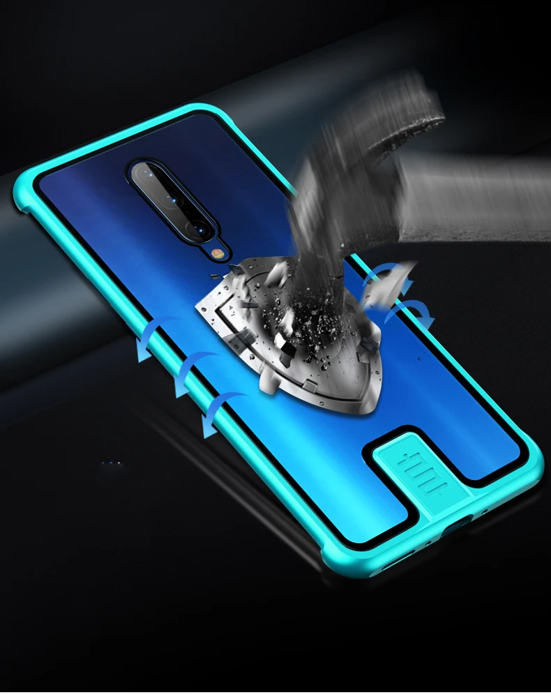 Роскошный Алюминиевый металлический чехол из закаленного стекла для Oneplus 7/7Pro чехлы для Oneplus 7 Pro металлический бампер рамка Coque