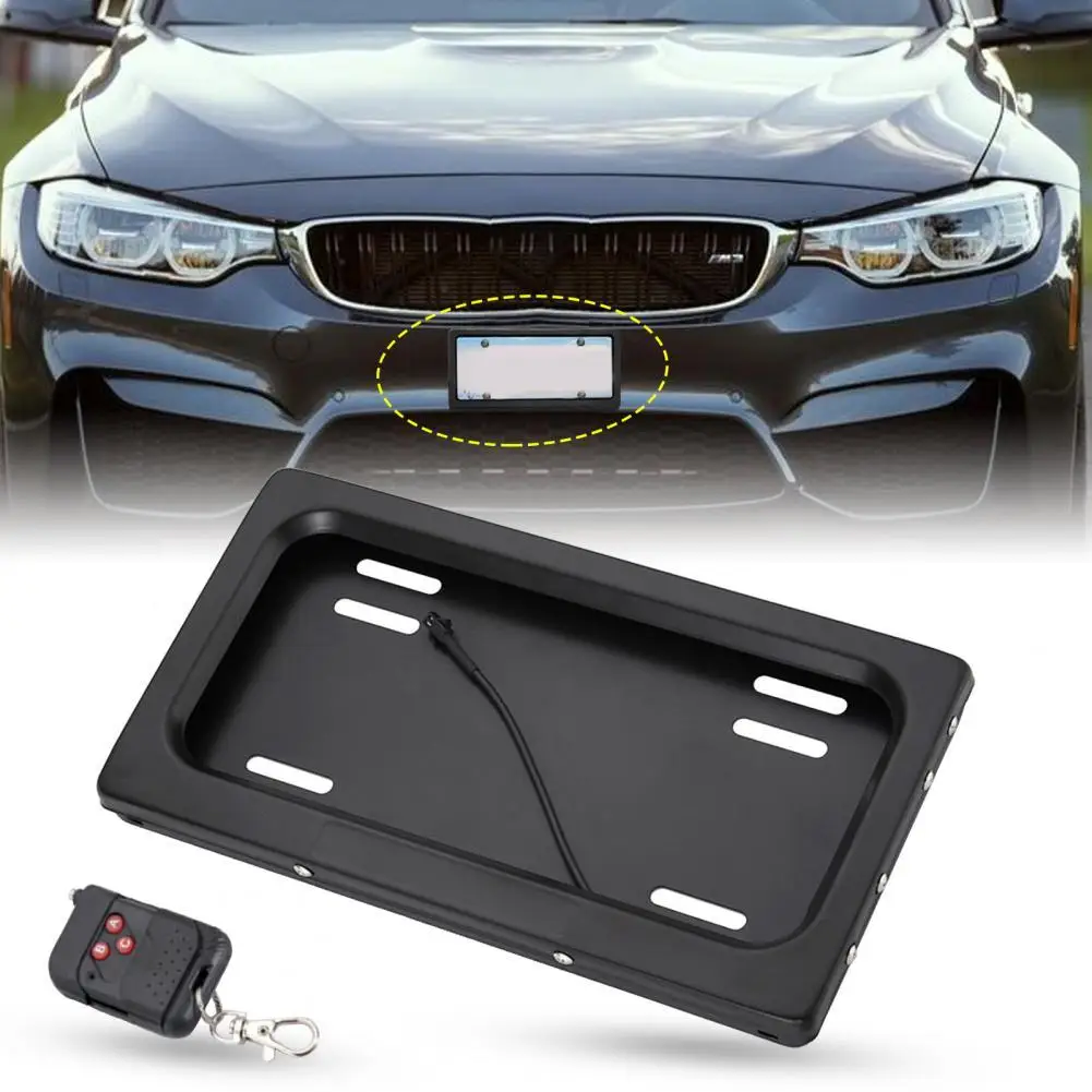 

Shutter Cover License Plate Frame Electric Stealth License Plate Holder for USA Standard New Energy Vehicles Protect Privacy