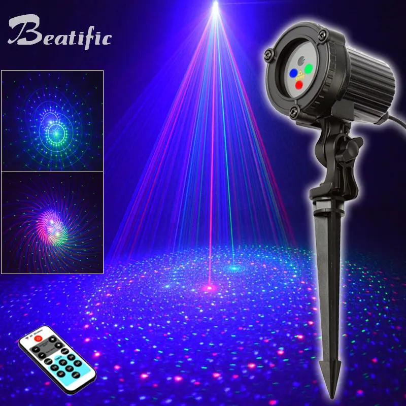 

Уличная Рождественская лампа s RGB, лазерный проектор движения, 32 узора, празднисветильник освещение, новый год, гирлянда, Декор