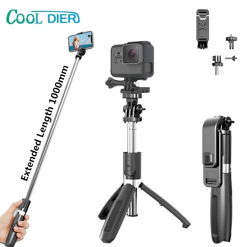 

COOL DIER Portable Mini Tripod Collapsible Cell Phone Selfie Bracket Monopod For iPhone Samsung Xiaomi Huawei For Gopro 9 Camera