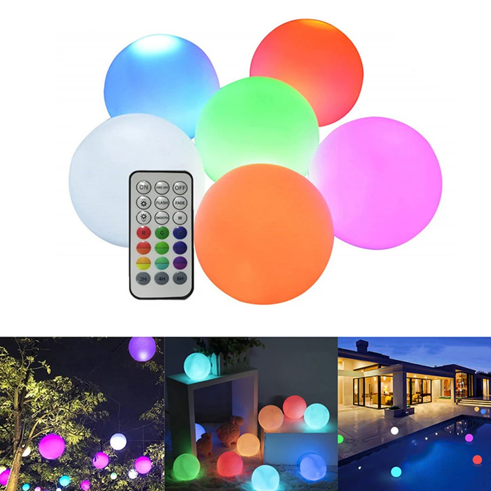 

7 Color LED Floating Pool Lights RGB Ball Lights IP67 Waterproof Colorful Garland Fairy Lights Hot Tub Night Lights Pool Toys
