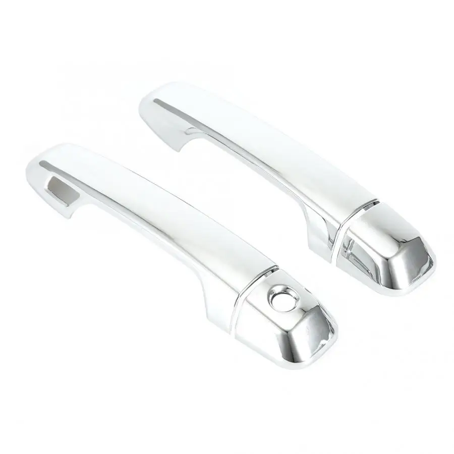 Хромированная внешняя дверная ручка с 2 отверстиями для Toyota Land Cruiser Prado 2018|Внешние