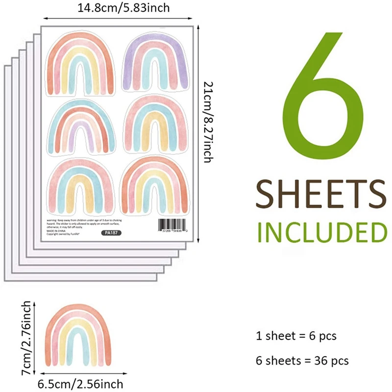 

Color Sticker Wallpaper, Stickers and Peeling Detachable Vinyl Waterproof, Suitable for Children's Bedroom