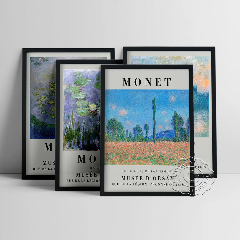 Картина на холсте с изображением фотографий Клода Моне | Дом и сад