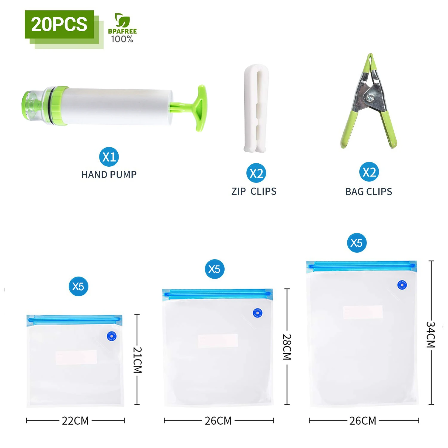 

Vacuum Seal Bags With Hand Pump Bag Sealing Clips Vacuum Bag Kits Reusable Food Storage Food Wrap For Food Storage Freezing