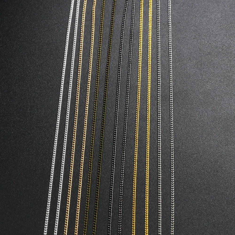 

5-10 м/лот 1,3 мм Золотая родиевая медная крупная цепочка для ожерелья для изготовления ювелирных изделий своими руками аксессуары для поиска ...