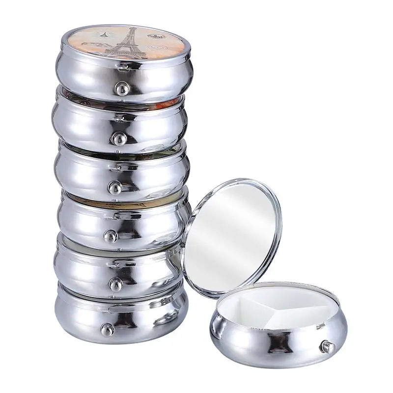 

7pcs Pill Organizer Key Chain Creative Exquisite Pill Storage Case Medicine Container