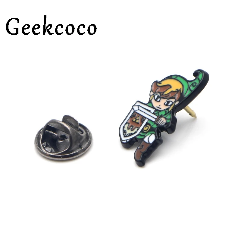 Legend of zelda, эмалированная булавка из металлического сплава цинка, трендовая медаль, эмблема на рюкзак, рубашку, одежду, сумку, броши, Значки для мужчин и женщин J0048