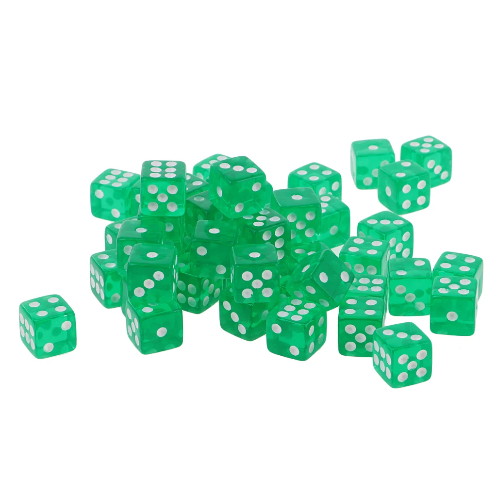 50X6 двусторонних игральных костей D6 многогранные игральные кости 12 мм для