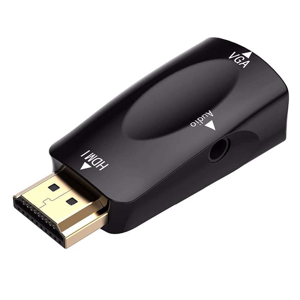 Адаптер 1080P HDMI совместимый с VGA кабель преобразователя цифрового сигнала в