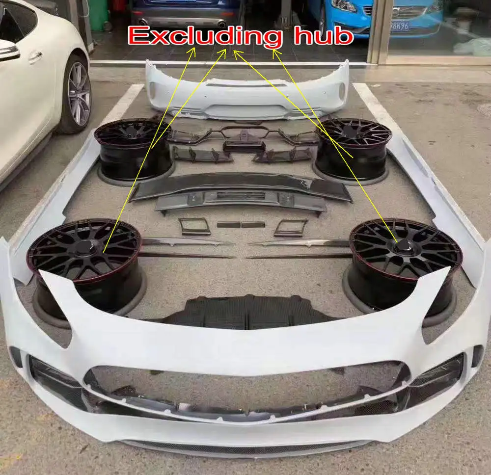 GTR bodykit auto PP body kits для Benz AMG GT GTS GTC to (передний бампер + задний боковые юбки спойлер) |