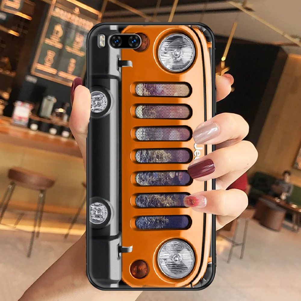 

Fashion Jeepes Car Brand Phone case For Xiaomi Mi Max Note 3 A2 A3 8 9 9T 10 Lite Pro Ultra black silicone bumper painting shell