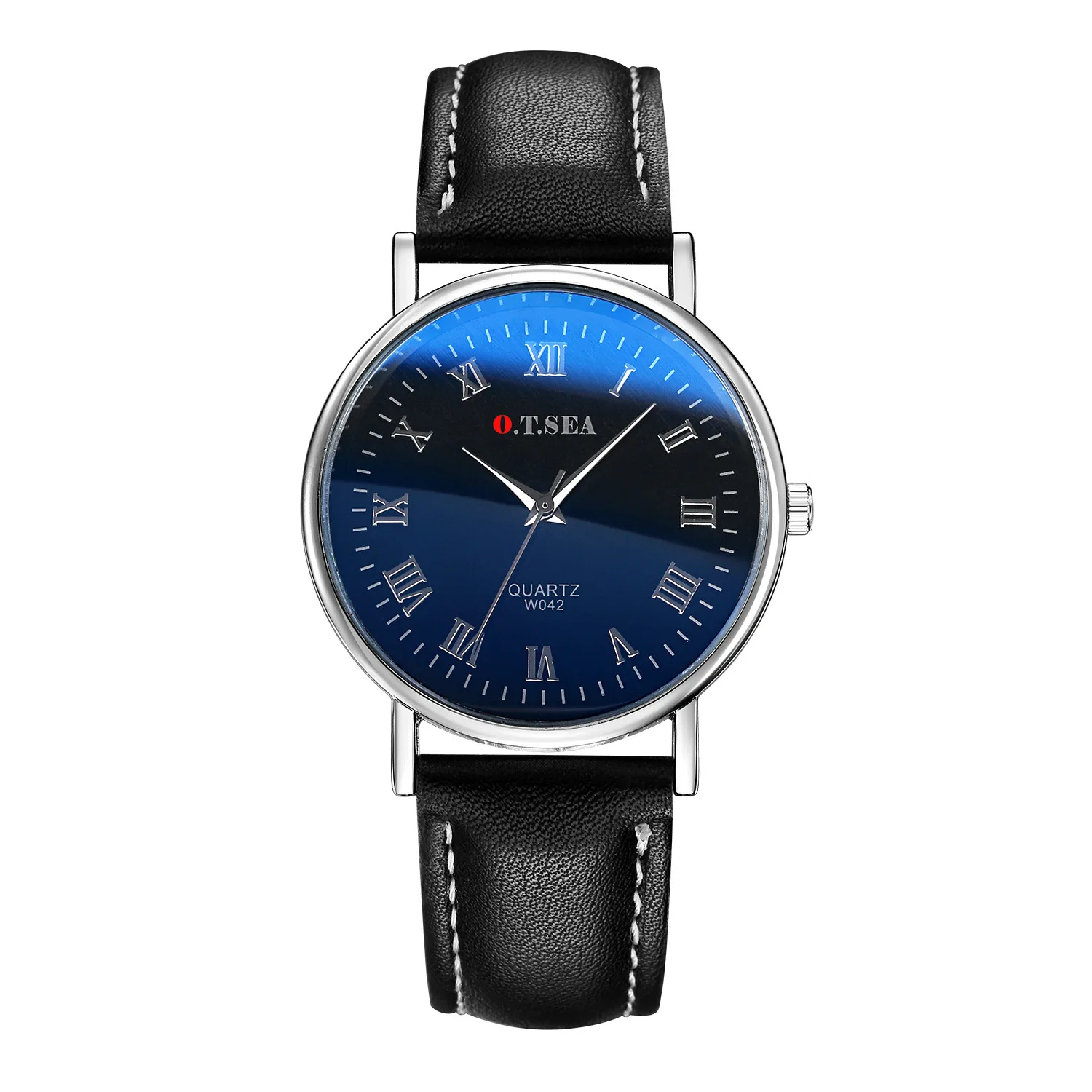 Модные мужские кварцевые часы с хронографом спортивные синим стеклом лучший