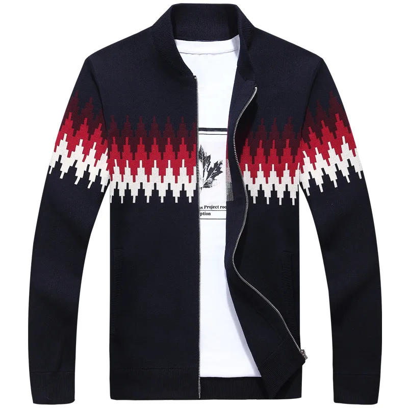 

Spring Autumn Mens Wool Cashmere Long Cardigan Sweaters Men Brand Turtleneck Zipper Knit Sweater Men Striped Jumper Knitted Coat