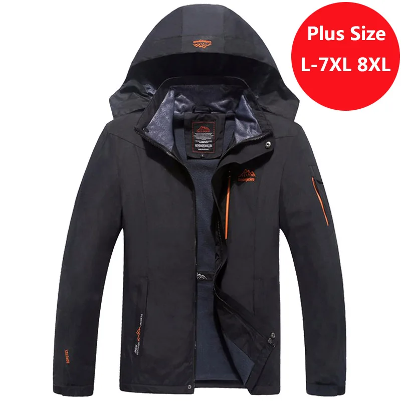 

Big Size 6XL 7XL 8XL Men`s Outdoor Jacket Autumn Winter Soft Shell Jacket Men Military Windproof Waterproof Combat Mens Clothing