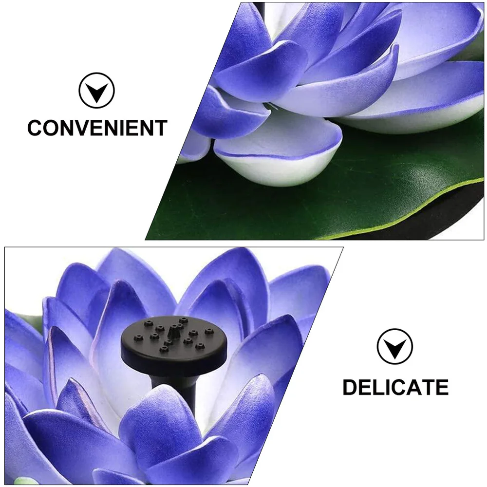 

1pc Garden Pond Lotus Fountain Decor Solar Lotus Fountain Scene Adornment