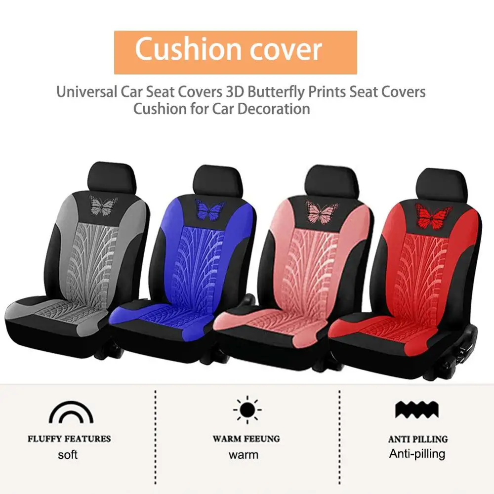 

Universal Car Seat Covers 3D Butterfly Prints Seat Covers Cushion For Car Decoratio Interior Accessories