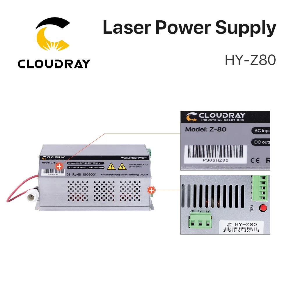 Лазерный блок питания Cloudray 80 100 Вт CO2 монитор освещенности для лазерной